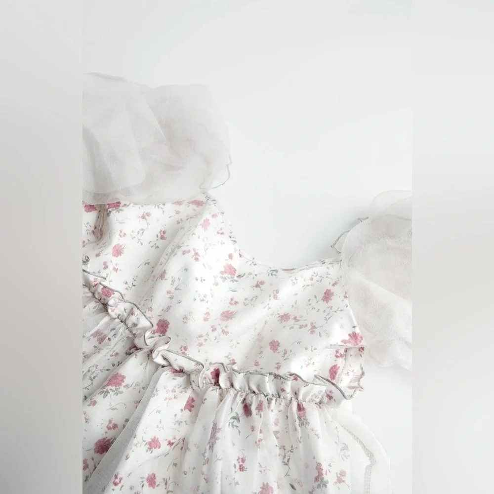 J.ING Floral Print Bubble Sleeve Mini Dress - Picture 6 of 8